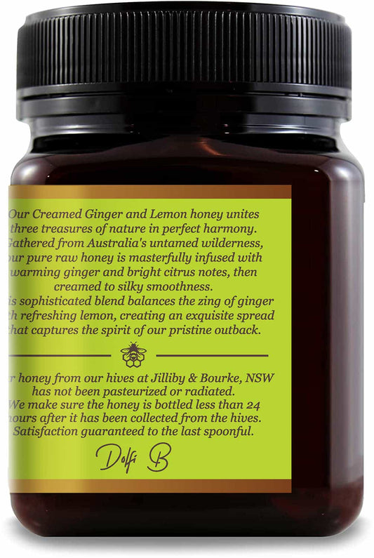 Lemon and Ginger Infused Creamed Honey front